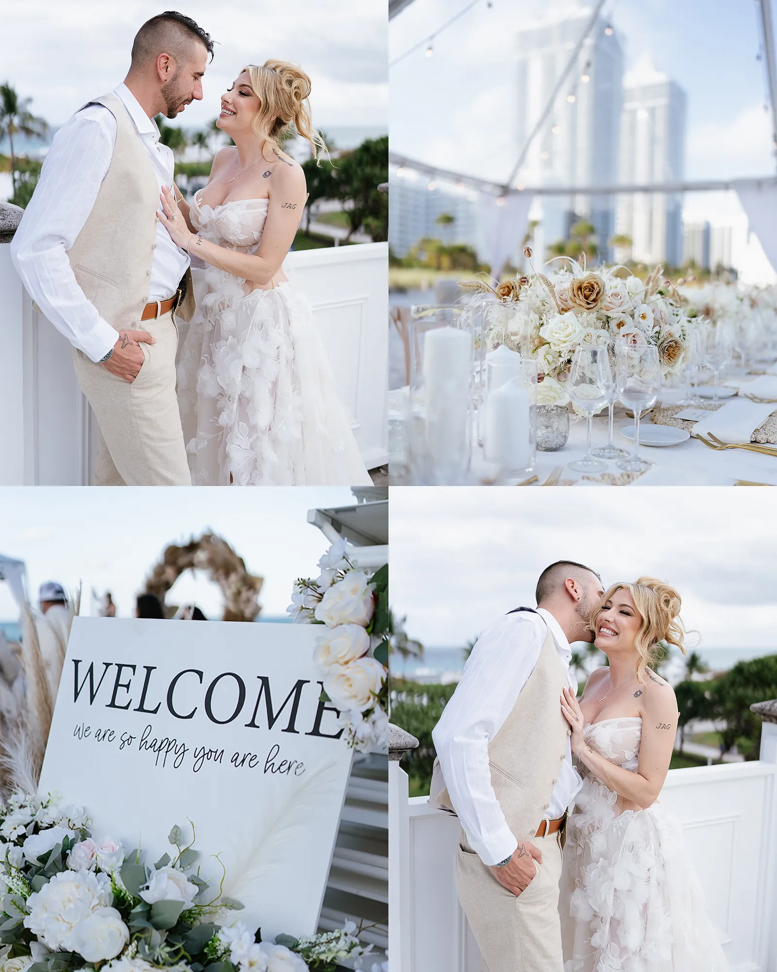 Alicia & Josh wedding album spread
