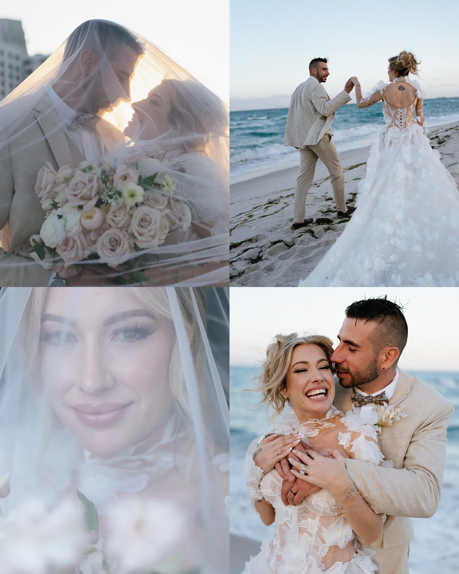 Alicia & Josh wedding album spread