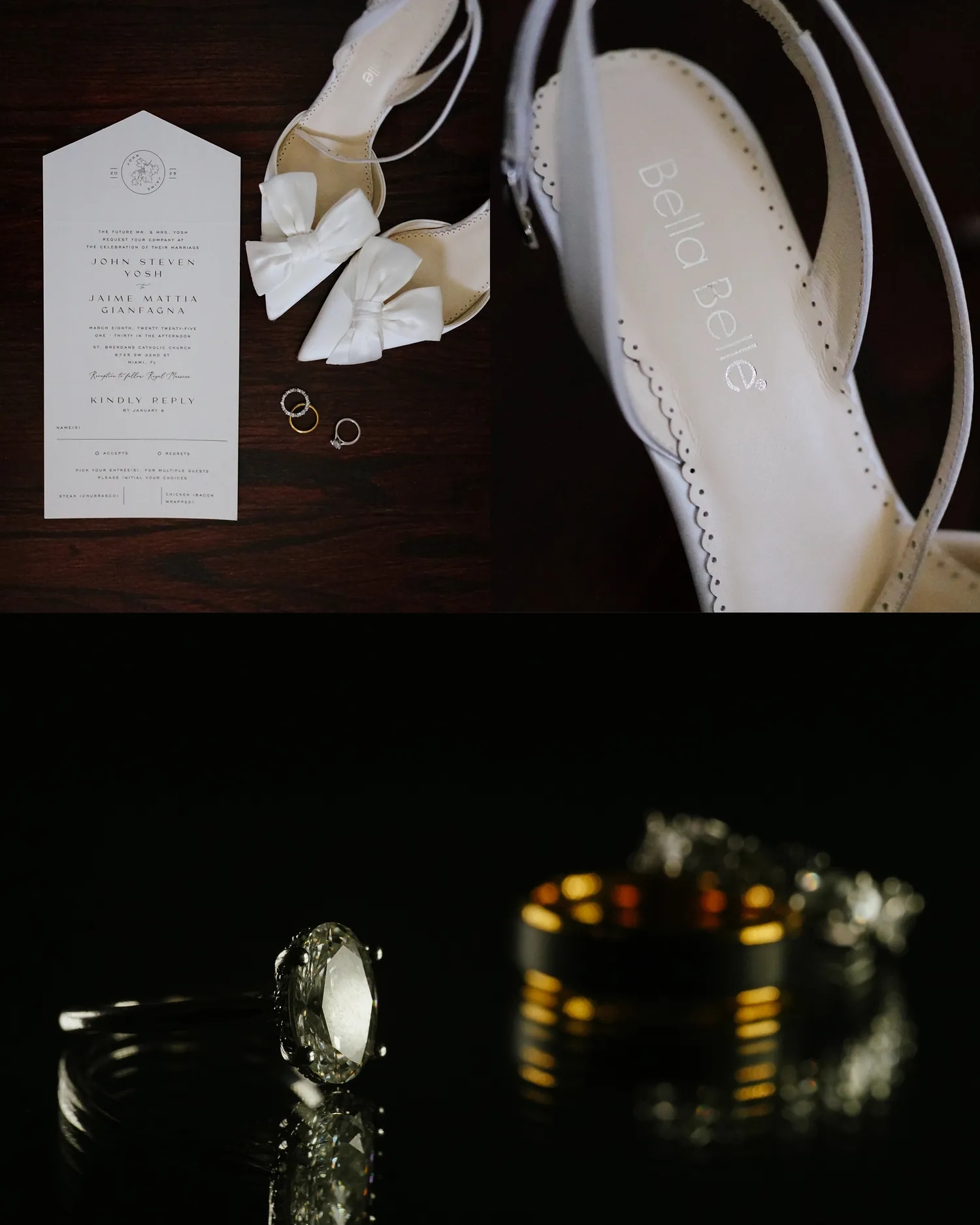 Jaime & John wedding album spread