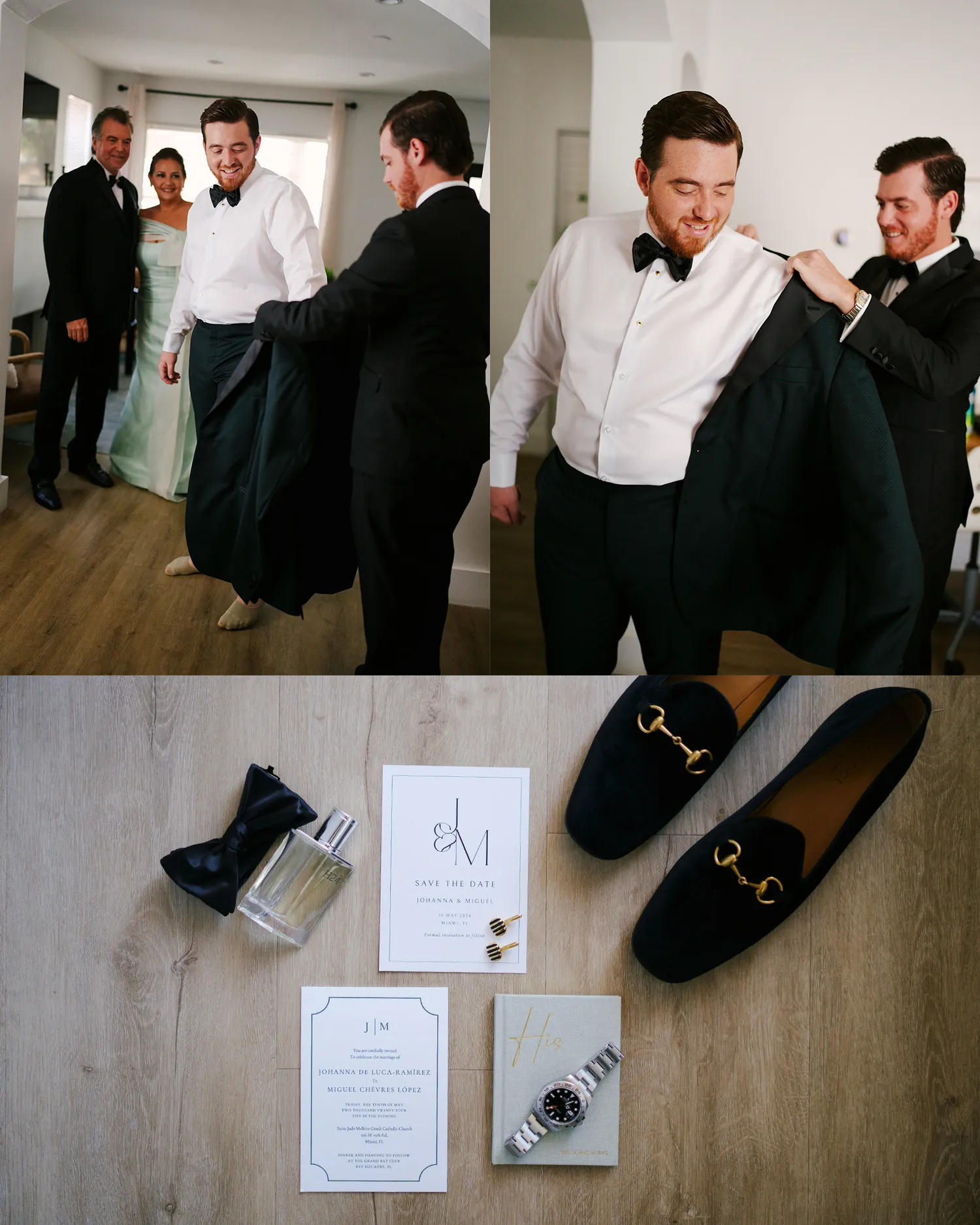Joanna & Miguel wedding album spread