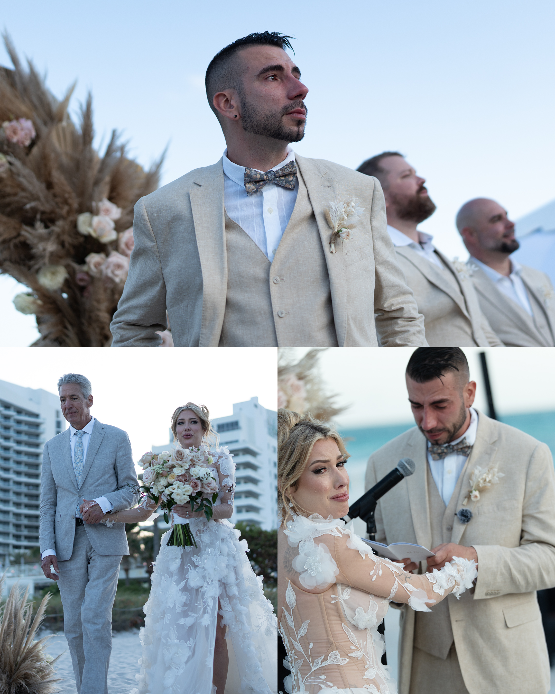 Villa Casa Casuarina Miami Beach wedding portraits by Megaset Weddings
