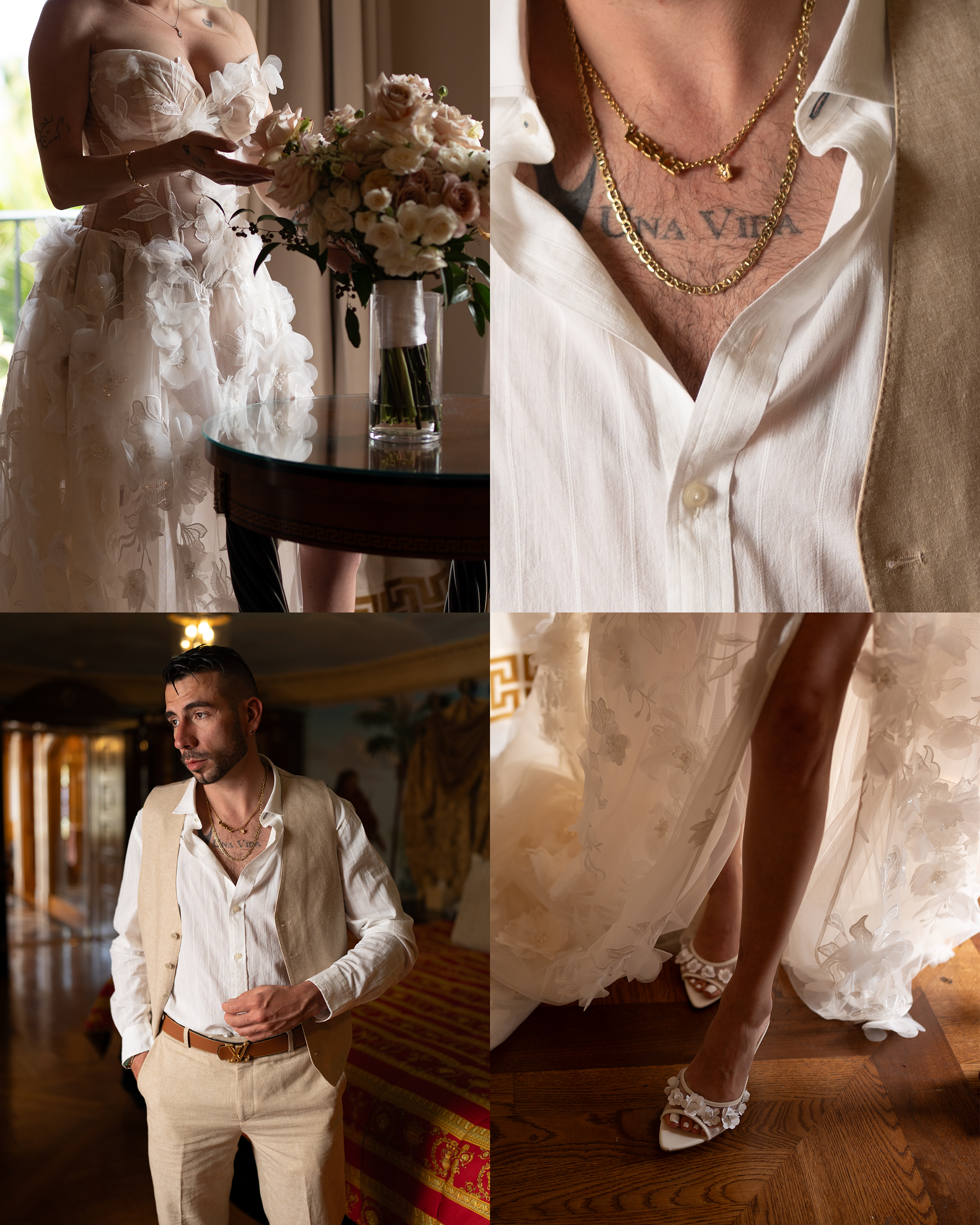 Luxury bride and groom wedding details in Florida by Megaset Weddings - 2