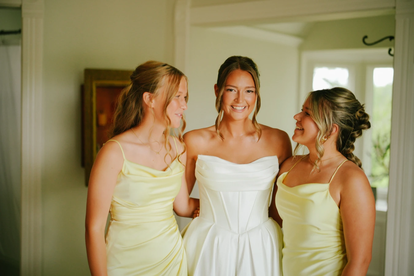 Amy amysmaids indoor portrait at Amy and Teddy's North Dakota farm wedding by Megaset Weddings