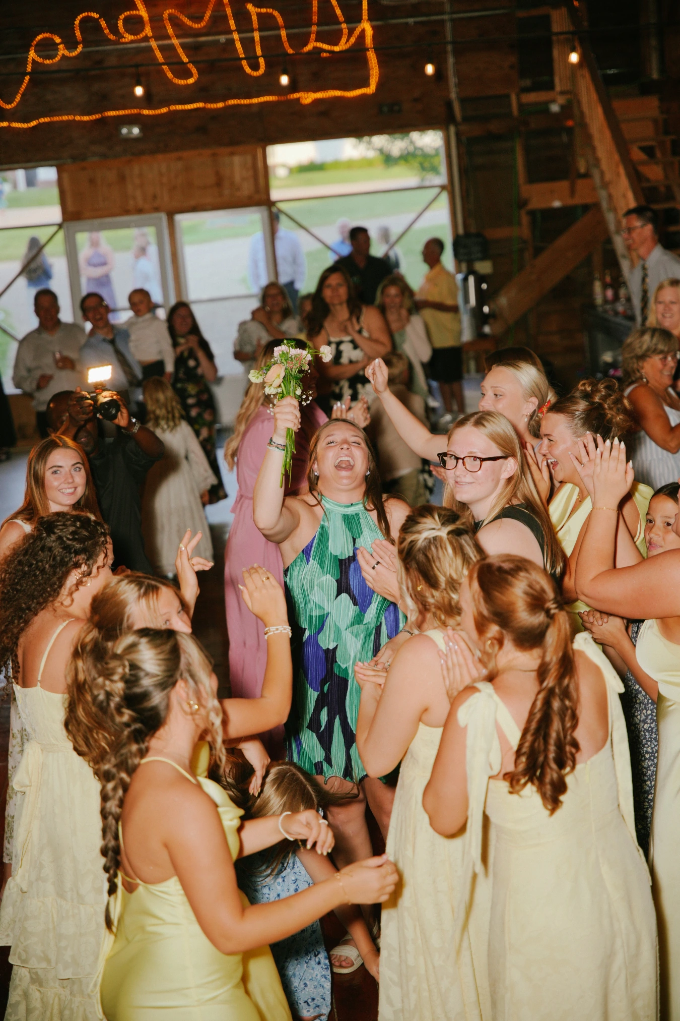 Amysmaids amy celebration reception at Amy and Teddy's North Dakota farm wedding by Megaset Weddings