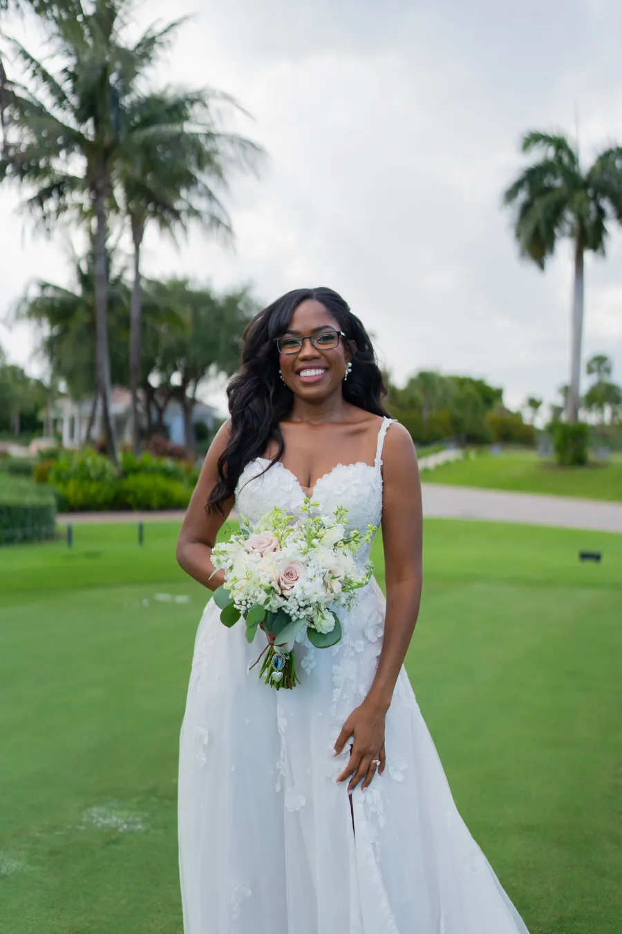 Belinda bridal portrait on the golf course in Boynton Beach