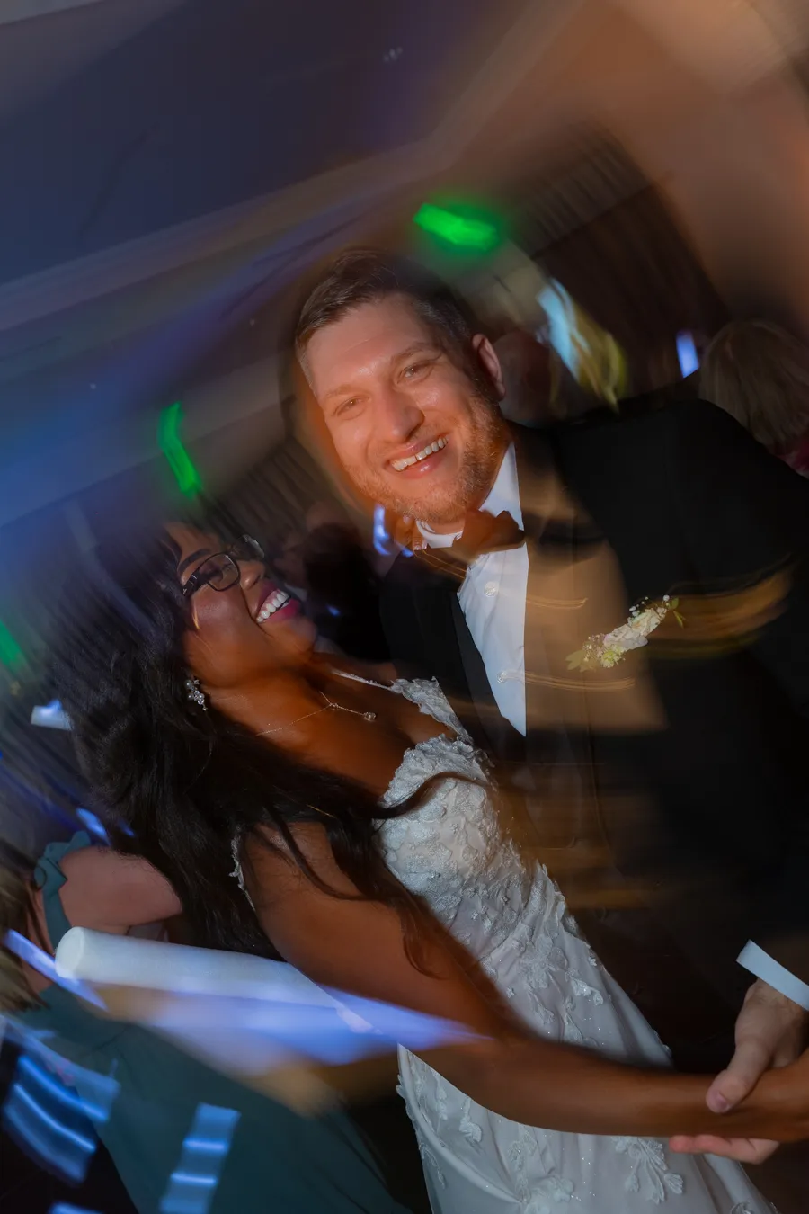 Kevin dancing during the wedding reception