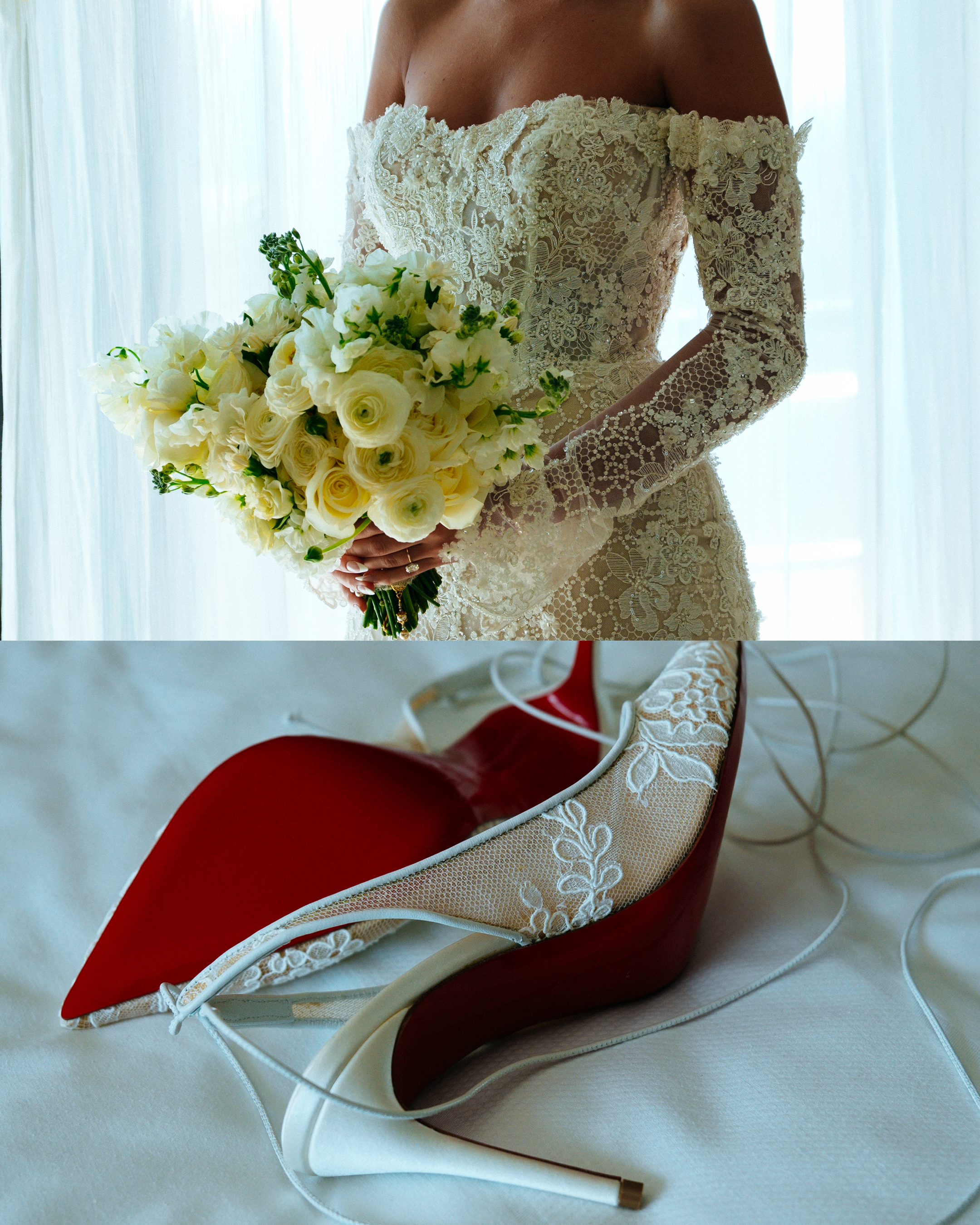 bride getting ready at Marriott Harbor image 2